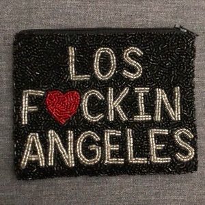 Vintage Kitson LOS F♥️CKIN ANGELES Hand Beaded Coin Purse